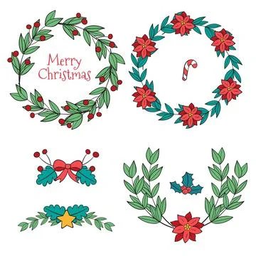 Christmas frames and borders Stock Illustration