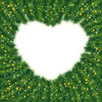Christmas framework in form of heart. EPS 8 Stock Illustration