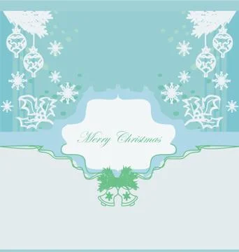 Christmas framework style card. Stock Illustration