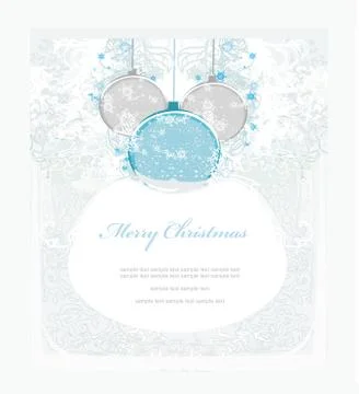 Christmas framework style card. Stock Illustration