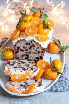 Christmas fruit cake Fotos Stock