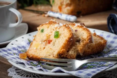 Christmas fruit cake. Stock Photos