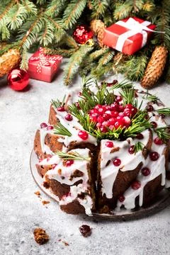 Christmas fruit cake, Pudding ,Baking Stock Photos