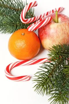 Christmas fruit Stock Photos
