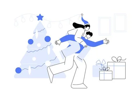 Christmas fun isolated cartoon vector illustrations. Ilustración de archivo