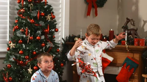 Christmas fun, slow motion Stock Footage 62282561