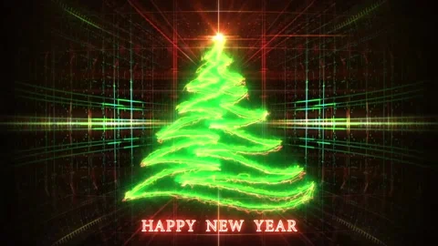 Christmas Fur Trees background in a 3D animation Stock Footage 238966296