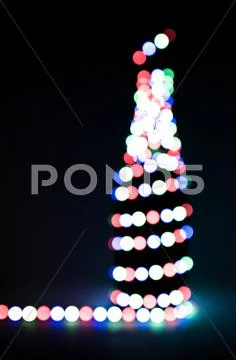 Christmas Garland as a bottle of champagne Stock Photos
