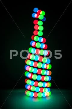 Christmas Garland as a bottle of champagne Stock Photos