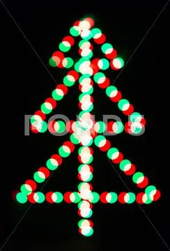 Christmas Garland as a fir tree Stock Photos