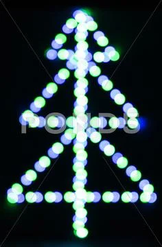 Christmas Garland as a fir tree Stock Photos