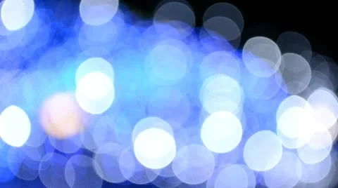 Christmas garlands on the fountain. Out of focus. Stock Footage