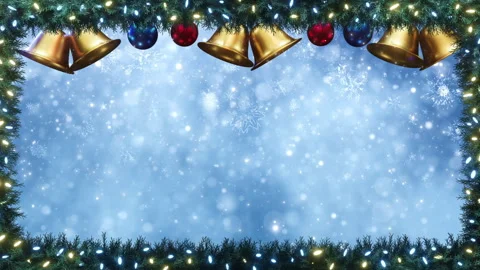 Christmas Garlands Frame Stock Footage 256296527