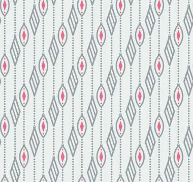 Christmas geometry seamless pattern. Grey rhombus toys stylized. Vector Stock Illustration