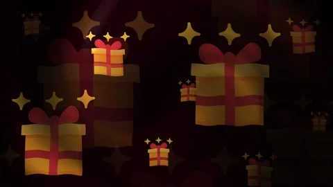 Christmas Gift Background Loop Stock Footage 309501466