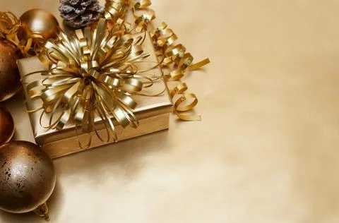 Christmas gift background Stock Photos