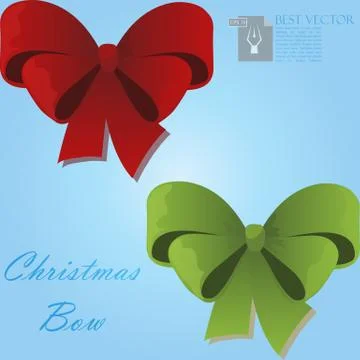 Christmas gift bow Stock Illustration
