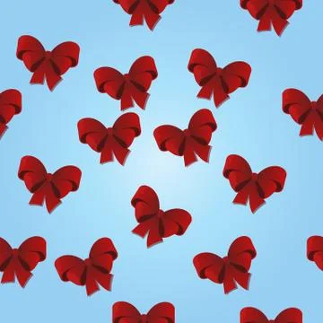 Christmas gift bow pattern Stock Illustration