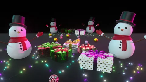 Christmas Gift Box Background Stock-Footage 292111591