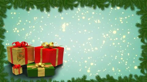 Christmas Gift box Background Stock Illustration