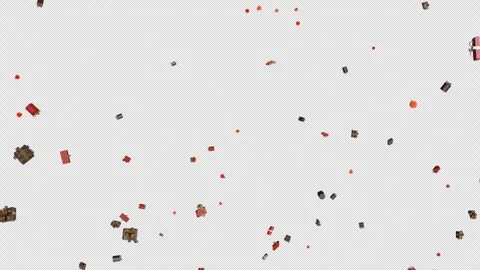 Christmas Gift Box Brust Stock Footage 291012579