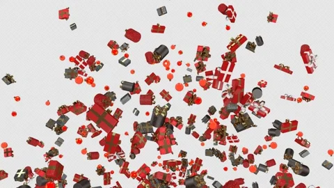 Christmas Gift Box Brust Stock Footage 295012766