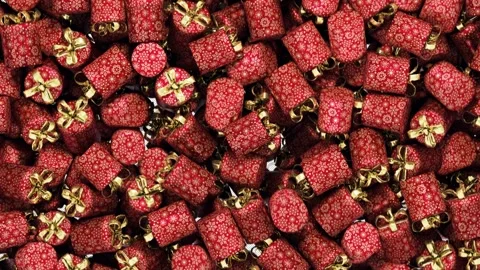 Christmas Gift Box Falling Alpha Transition Stock Footage 321115643