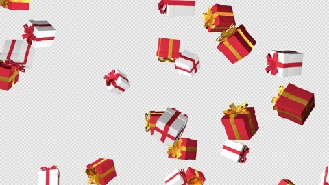 Christmas Gift Box Falling Vídeos de archivo 157376072