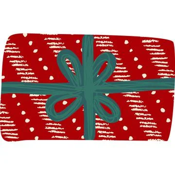 Christmas gift box icon vector above view 库存插图