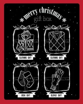Christmas  gift box Ilustración de archivo