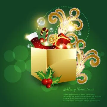 Christmas gift box Stock Illustration