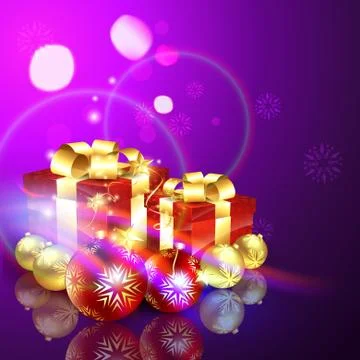 Christmas gift box Stock Illustration