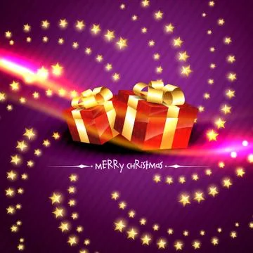 Christmas gift box Stock Illustration