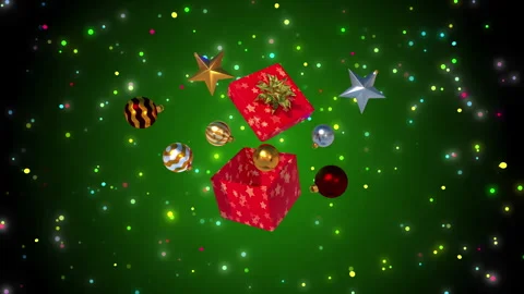 Christmas Gift Box Particles Stock-Footage 256308972