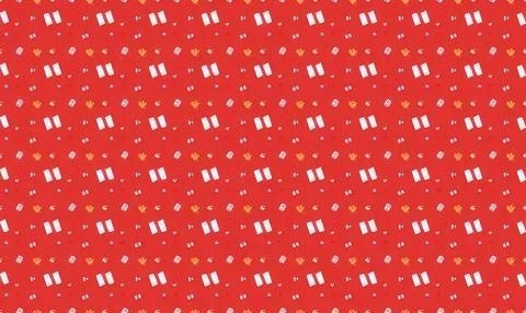 Christmas gift box pattern with colorful presents on red background 스톡 일러스트