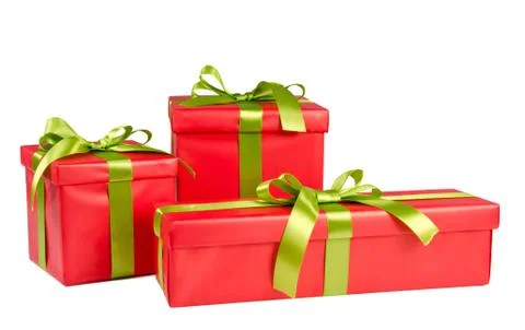 Christmas gift box Stock Photos