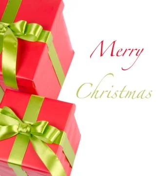 Christmas gift box Stock Photos