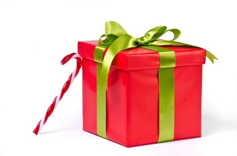 Christmas gift box Stock Photos