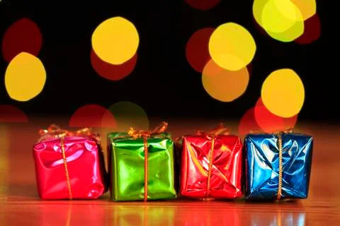 Christmas gift box Stock Photos