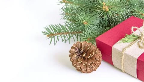 Christmas gift box Foto stock