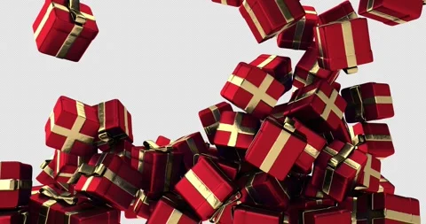 Christmas Gift Box Transition Stock Footage 290438936