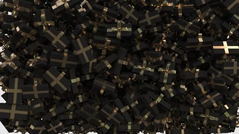 Christmas Gift Box Transition Stock Footage 291012548