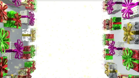 Christmas Gift Box Wall Vídeo Stock 321232938