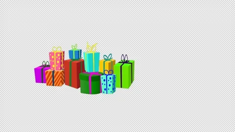 Christmas Gift Boxes-Alpha Stock Footage 256953701