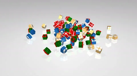 Christmas gift boxes Stock Footage 65136164