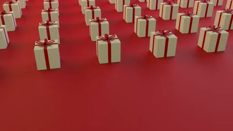 Christmas gift boxes grid Stock Footage 217366002