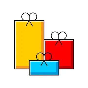 Christmas gift boxes icon Stock Illustration