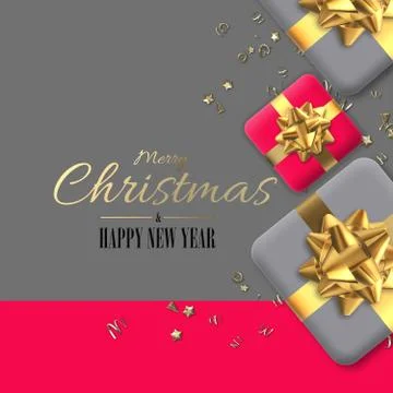 Christmas gift boxes Stock Illustration