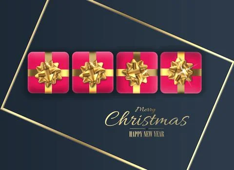 Christmas gift boxes Stock Illustration