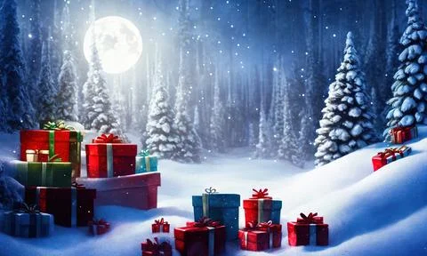 Christmas gift boxes Illustrazione stock